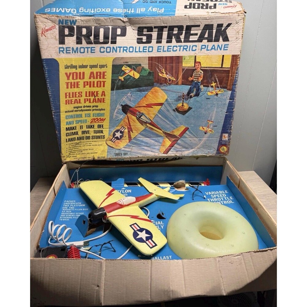 1966 Kenner’s Prop Streak Remote Controlled Electric Plane - In Box
